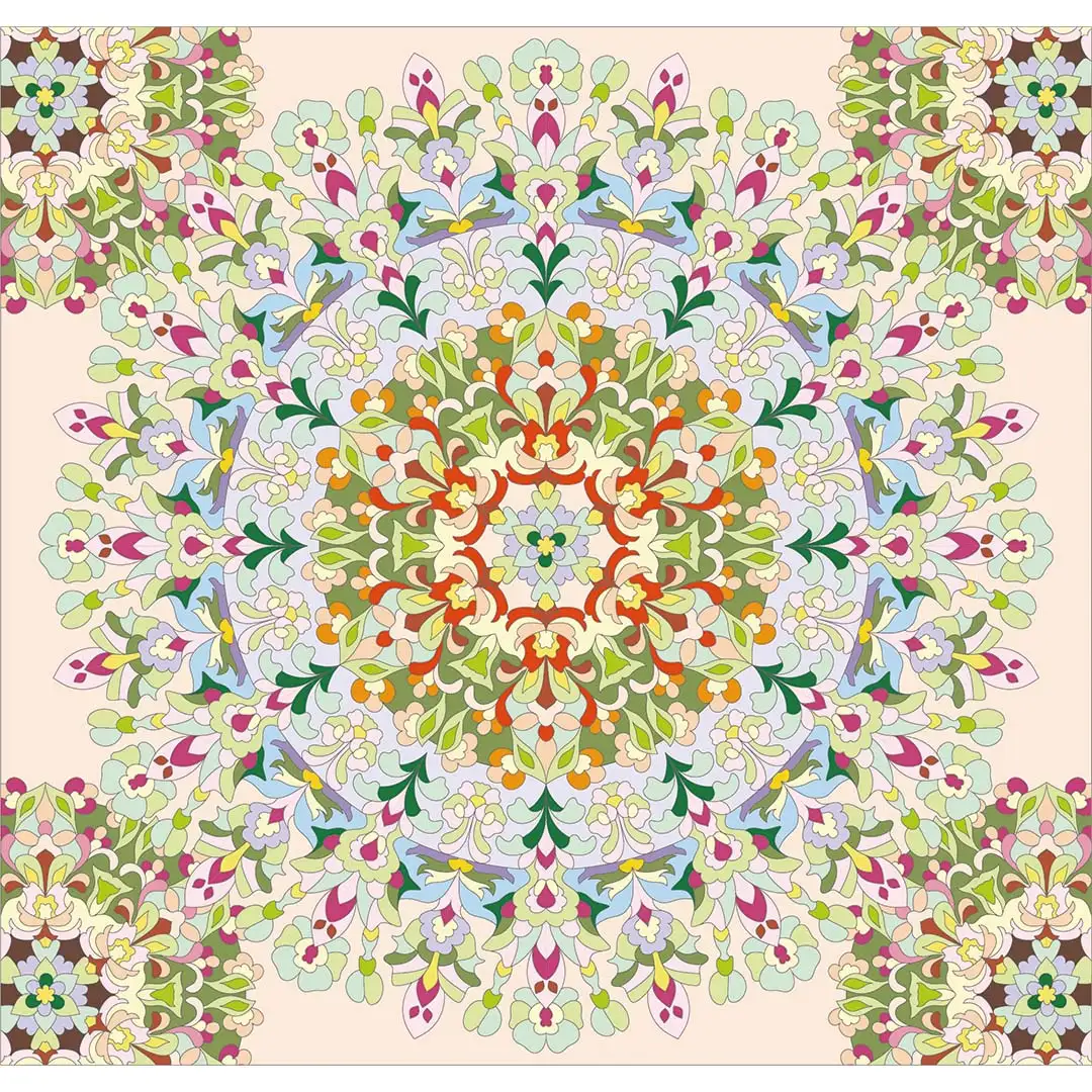 花紋様パズルぬりえ【32】遥か 完成見本