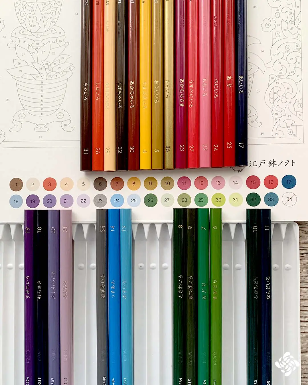 ボタニカルパズルぬりえ 【03】江戸鉢ノヲト 色見本