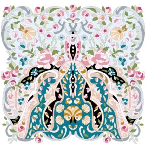 ボタニカルパズルぬりえ 【05】ロマンスしましょ 完成見本