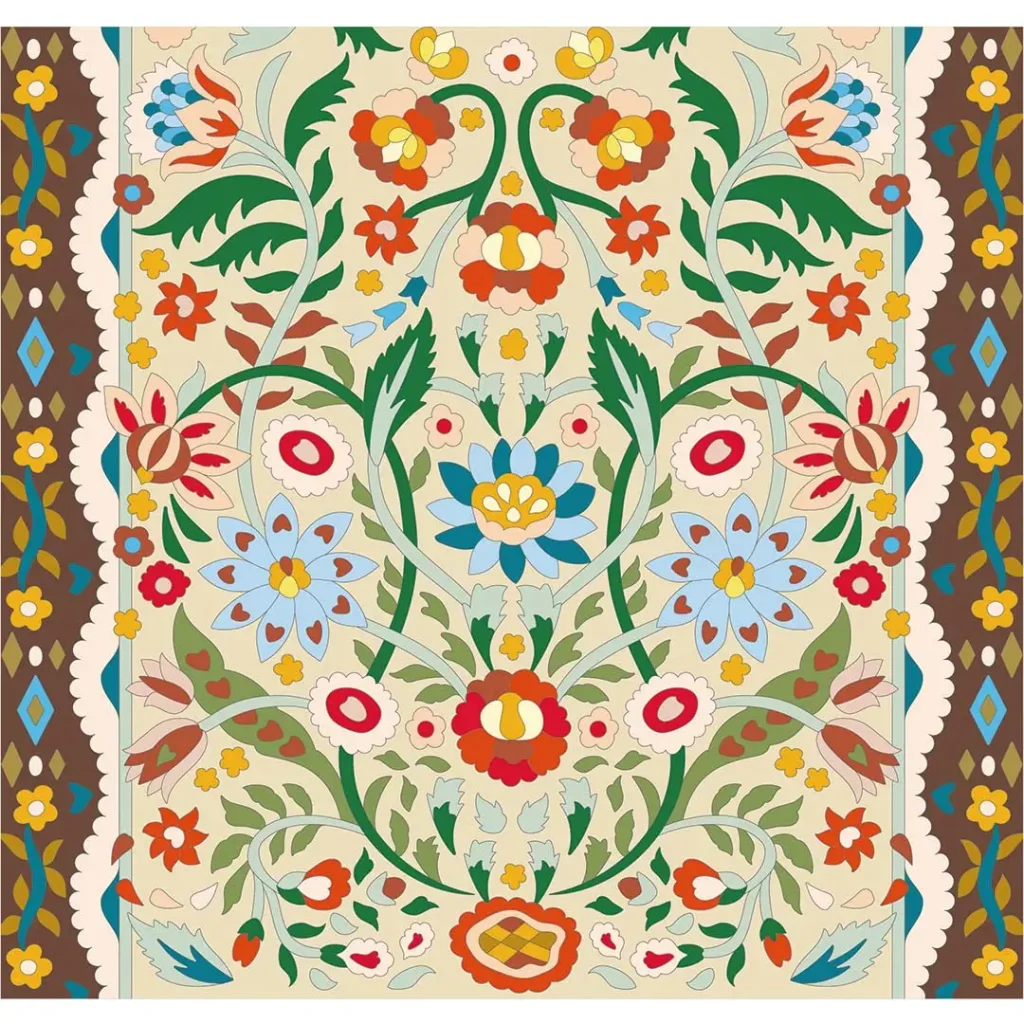 ボタニカルパズルぬりえ 【07】プシュリ 完成見本