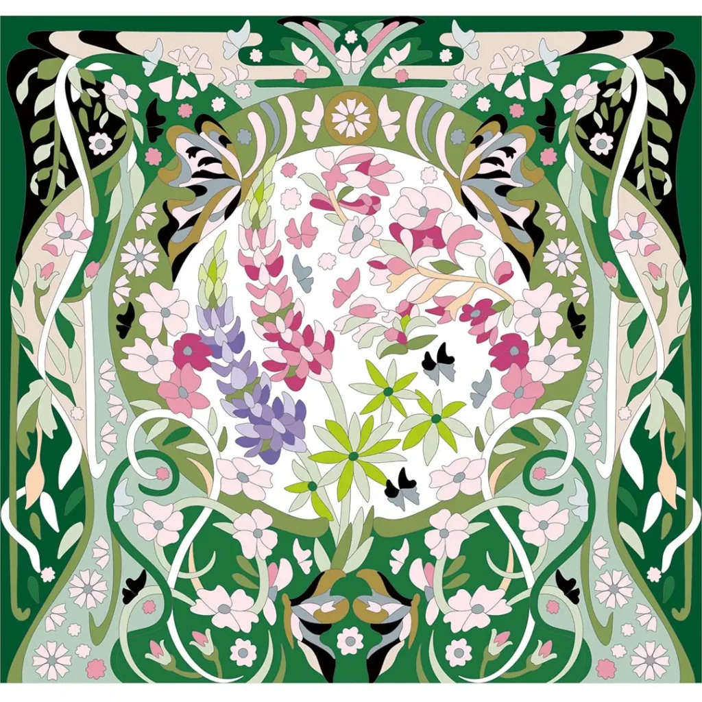 ボタニカルパズルぬりえ 【11】蜜香 完成見本