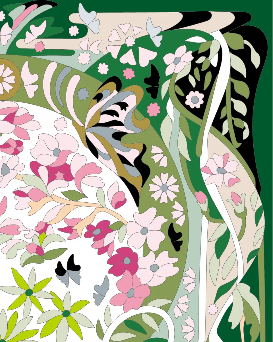 ボタニカルパズルぬりえ 【11】蜜香 完成見本 右上