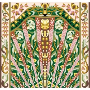 ボタニカルパズルぬりえ【15】扇姫 完成見本