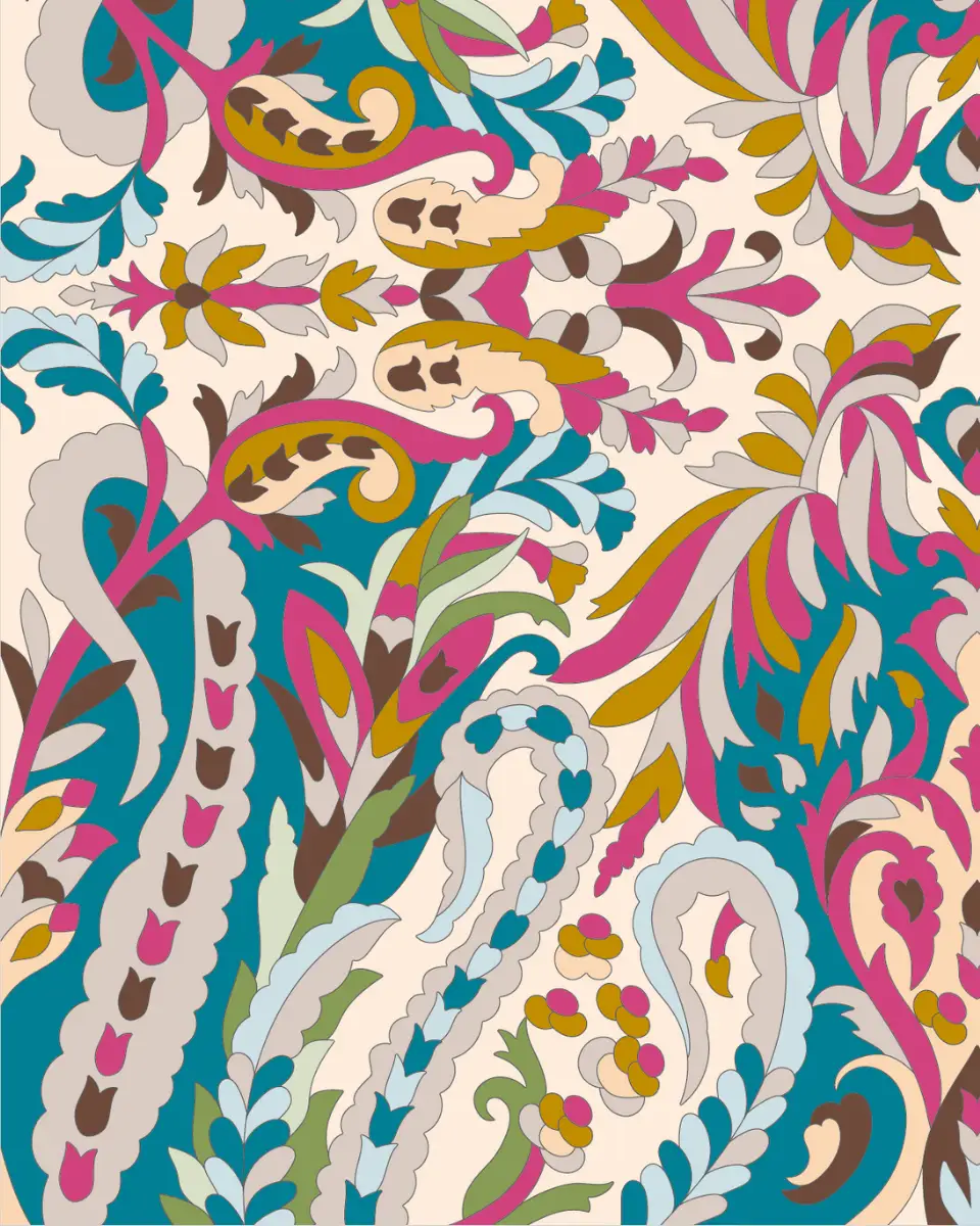 ボタニカルパズルぬりえ【16】花布譚 完成見本 左下