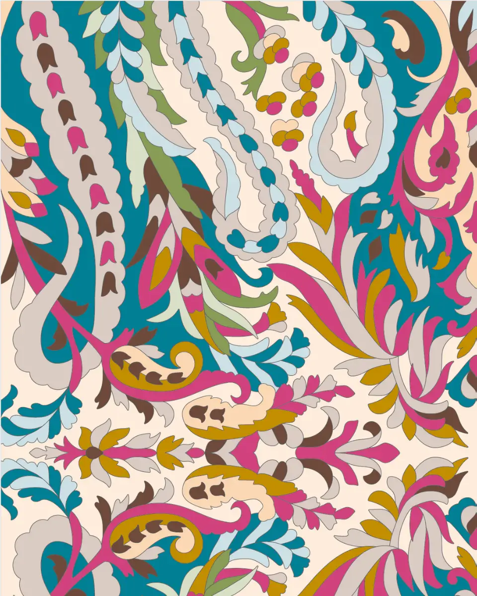 ボタニカルパズルぬりえ【16】花布譚 完成見本 左上