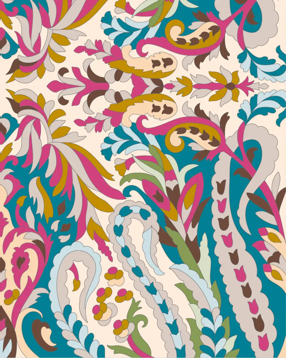 ボタニカルパズルぬりえ【16】花布譚 完成見本 右下