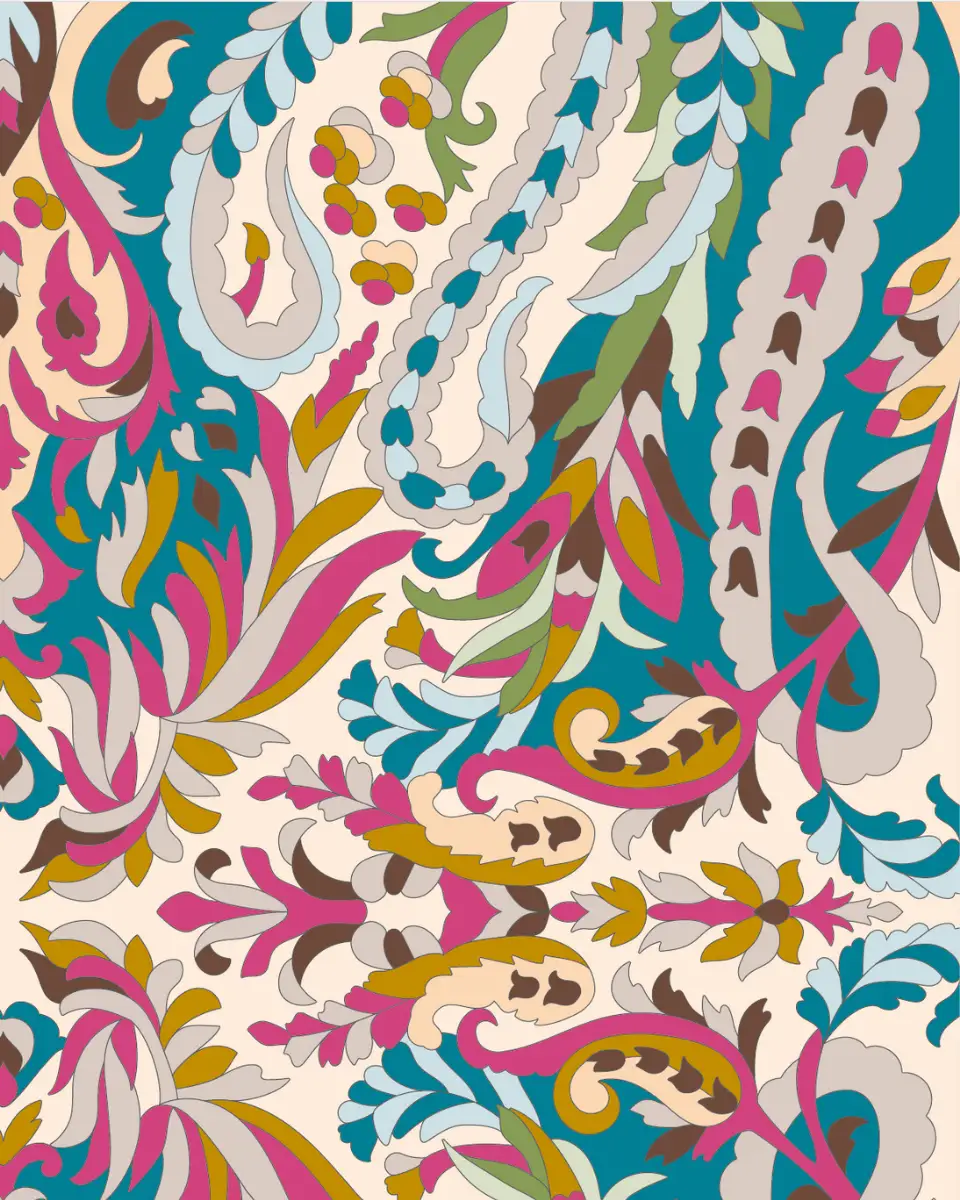 ボタニカルパズルぬりえ【16】花布譚 完成見本 右上