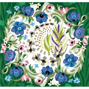 ボタニカルパズルぬりえ 【17】ミューズの花冠 完成見本