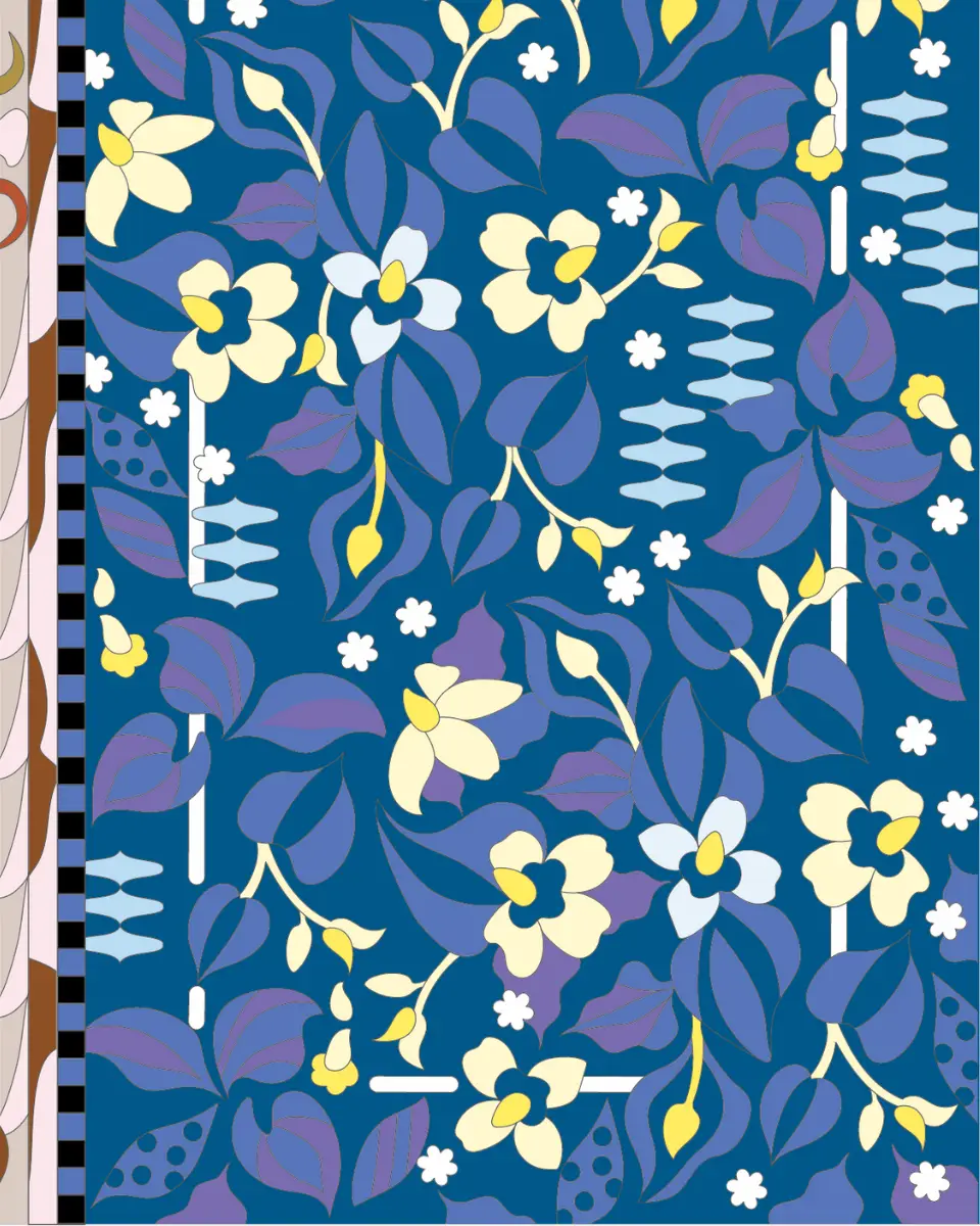 ボタニカルパズルぬりえ 【19】夢芝居 完成見本　右下