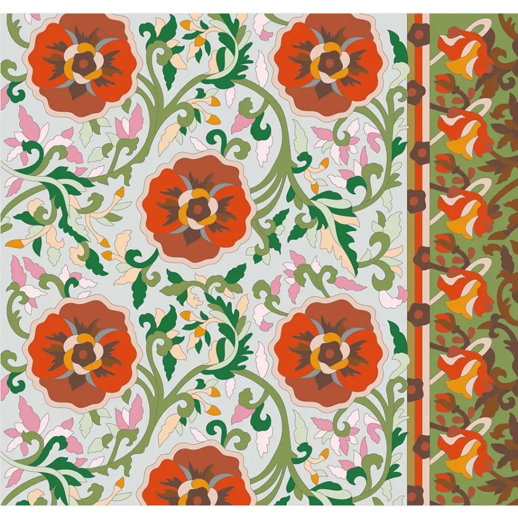 ボタニカルパズルぬりえ 【21】虞美人草 完成見本