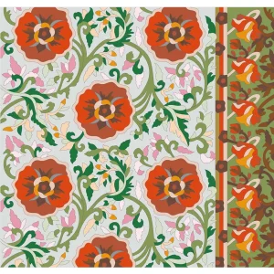 ボタニカルパズルぬりえ 【21】虞美人草 完成見本