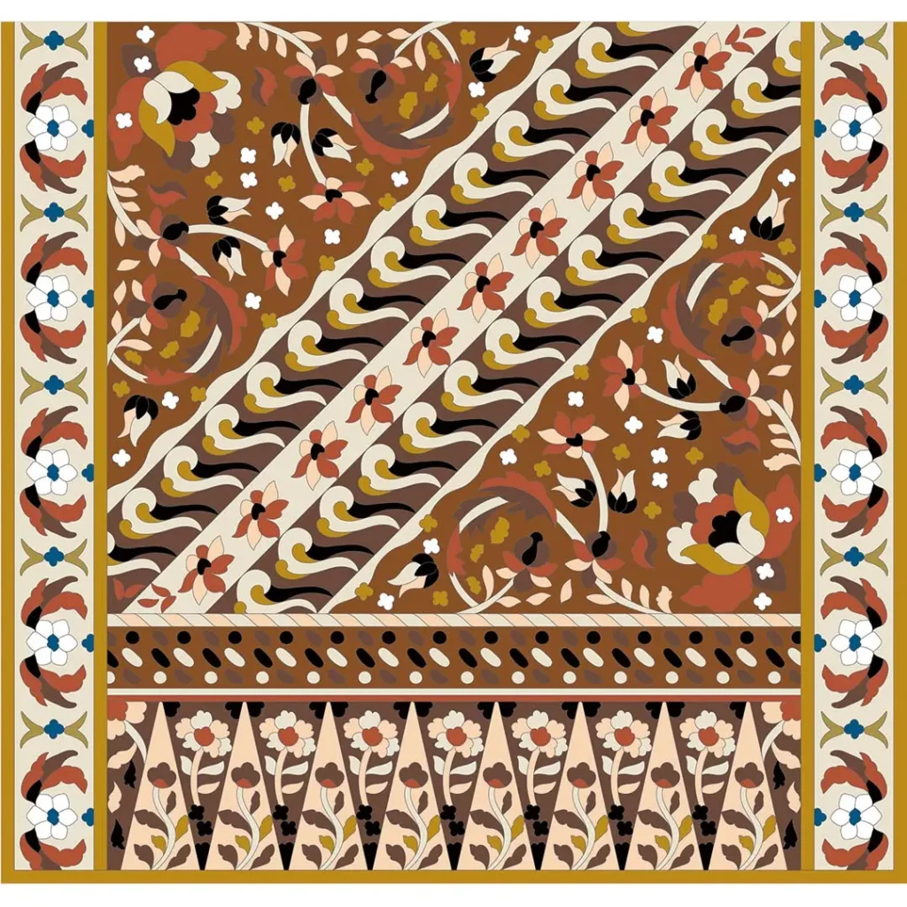 ボタニカルパズルぬりえ【26】ジャワの芳香 完成見本