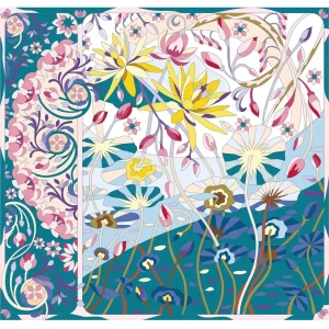 ボタニカルパズルぬりえ【27】光をたどって 完成見本