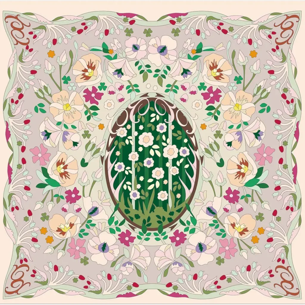 ボタニカルパズルぬりえ【28】秘密の花園 完成見本