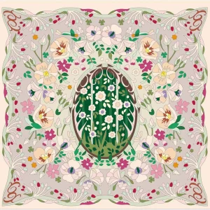 ボタニカルパズルぬりえ【28】秘密の花園 完成見本