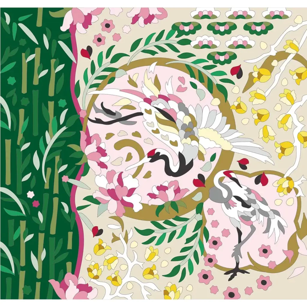 ボタニカルパズルぬりえ 【32】きみのそばへ 完成見本