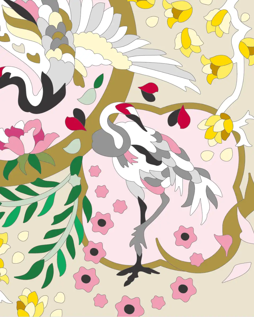 ボタニカルパズルぬりえ 【32】きみのそばへ 完成見本 右下